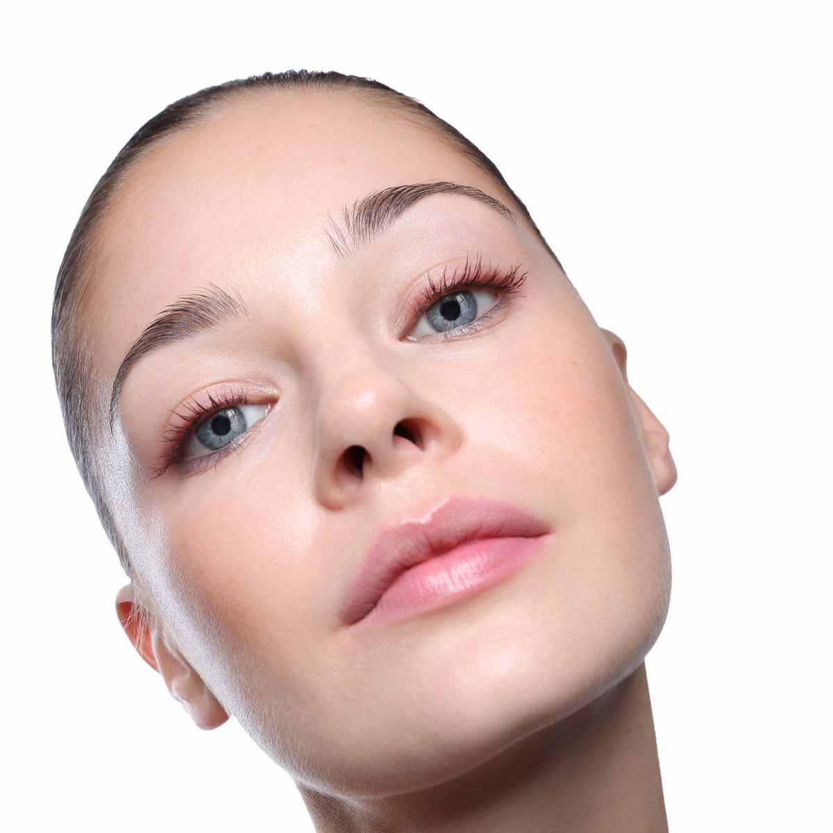 Banger Mascara Red Wine Rêverie, worn with Eternal Pencil Late Check-Out and Bang Balm Coffee For Two, head tilted