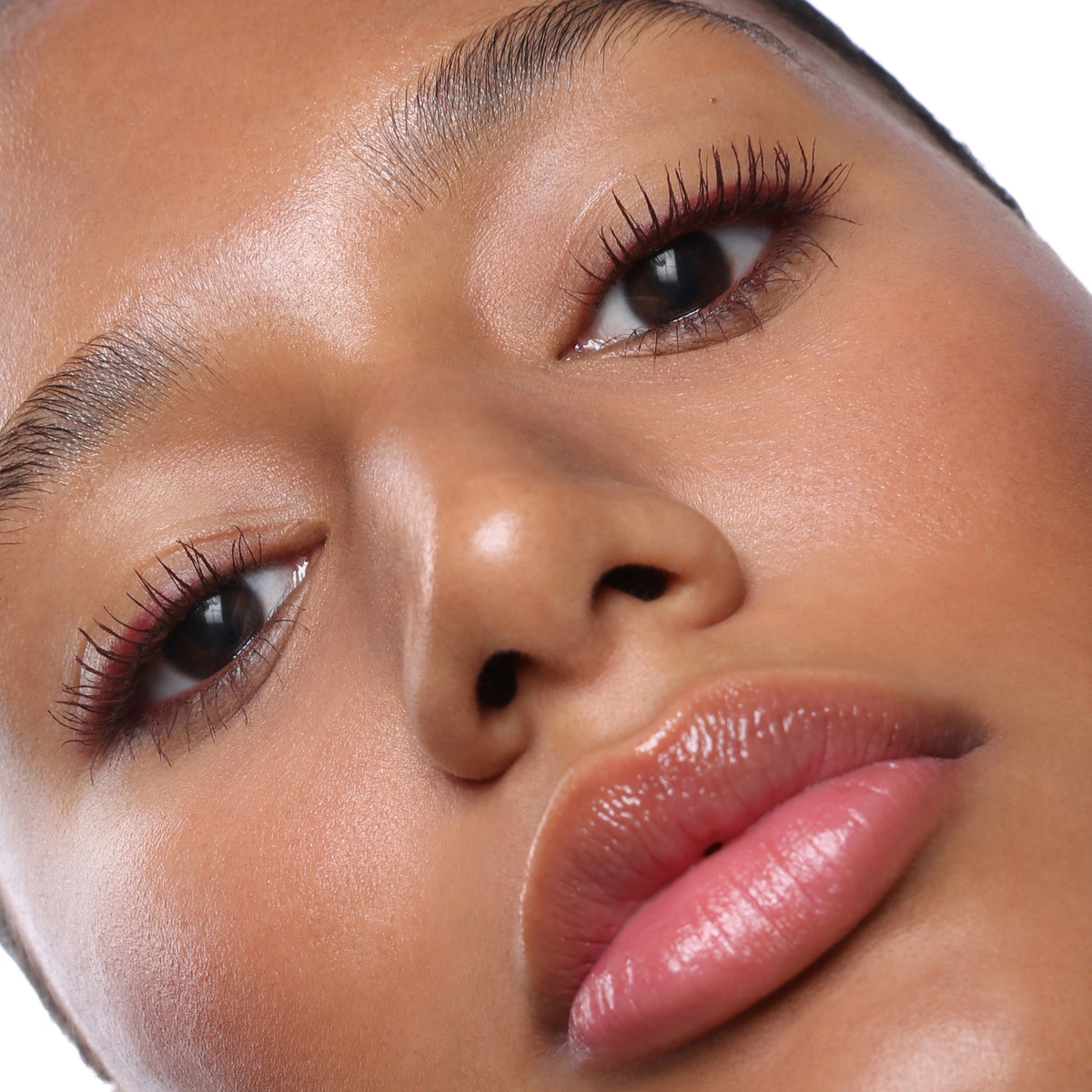 Banger Mascara Red Wine Rêverie, worn, with Eternal Pencil Late Check-Out and Bang Balm Escort Boy